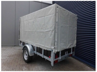 Huifkar 132x257 wit doek linksachter