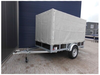 Huifkar 132x257 linksvoor wit doek