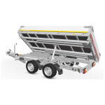 Eduard Kipper Driezijdig 330X180 | Laadvloer 63cm | 3000kg | EDK012 digitaal linksachter in kiepstand rechts