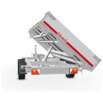 Eduard Kipper Driezijdig 330X180 | Laadvloer 63cm | 3000kg | EDK010 digitaal achter in kiepstand rechts
