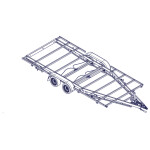 Tiny-House Trailer 690X255X52 | 3500kg | TH540 tekening rechtsvoor boven