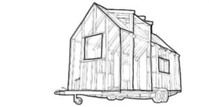 tiny home trailer tekening
