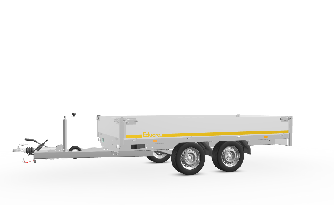 EDP023-3- plateauwagen Eduard Plateauwagen 310X160 | Laadvloer 63cm | 2000 kg | EDP023 linksvoor