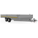 Eduard Plateauwagen 506X200 | Laadvloer 63cm | 2700 kg | EDP055 rechtsvoor