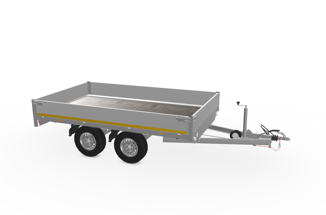 edp0025-01 Eduard Plateauwagen 310X180 | 2000 kg | EDP025 rechtsvoor