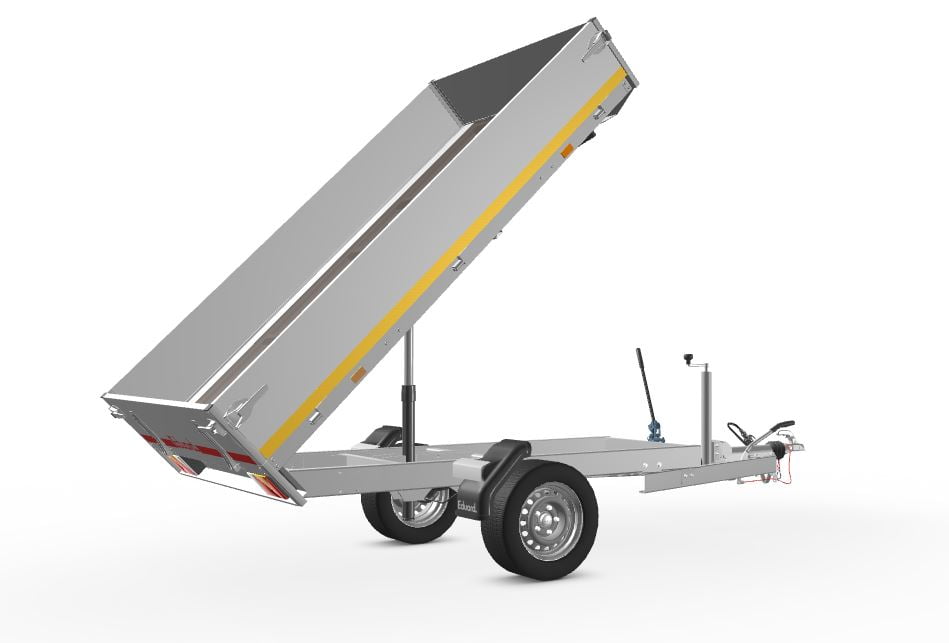 251x145 Geschroefde Kipper Eduard Kipper Achterwaarts 230X145 | Laadvloer 63cm | 1350kg | EDK014 rechtsachter kiepend achter