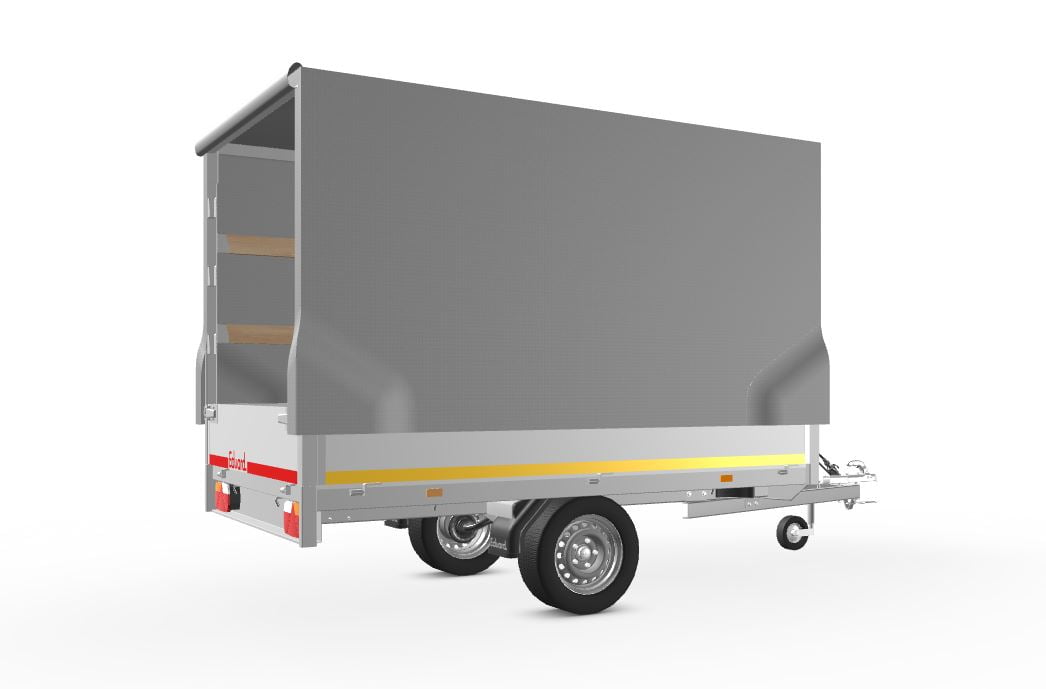 EDUARD HUIF 260 Eduard aanhanger met Huif Trailer 256x150 | 750 kg | EDH011 rechtsachter