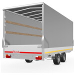 Eduard aanhanger met Huif Trailer 406x180 | 2000kg | EDH009 rechtsachter open