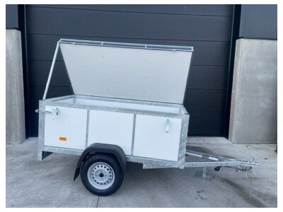 Bagagewagen 200x100x65 Wit | ROWE-BWIT200 rechts open bak
