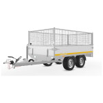 Eduard Plateauwagen 250x145 | Laadvloer 63 cm | 2000kg | Loofrekken | ELF002 linksvoor