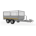 Eduard Plateauwagen 250x145 | Laadvloer 63 cm | 2000kg | Loofrekken | ELF002 digitaal rechtsvoor